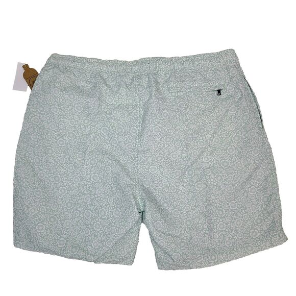 NEW‎ Saks Fifth Avenue Swim Trunks XL Green Floral Pockets Lined Nylon Blend - Picture 2 of 13